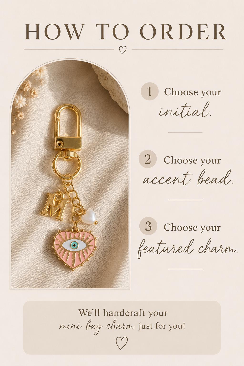 Mini Bag Charm | Personalized Bag Charm | Custom Keychain | Choose Your Charm | Purse Charm Gift | Bridesmaid Gift