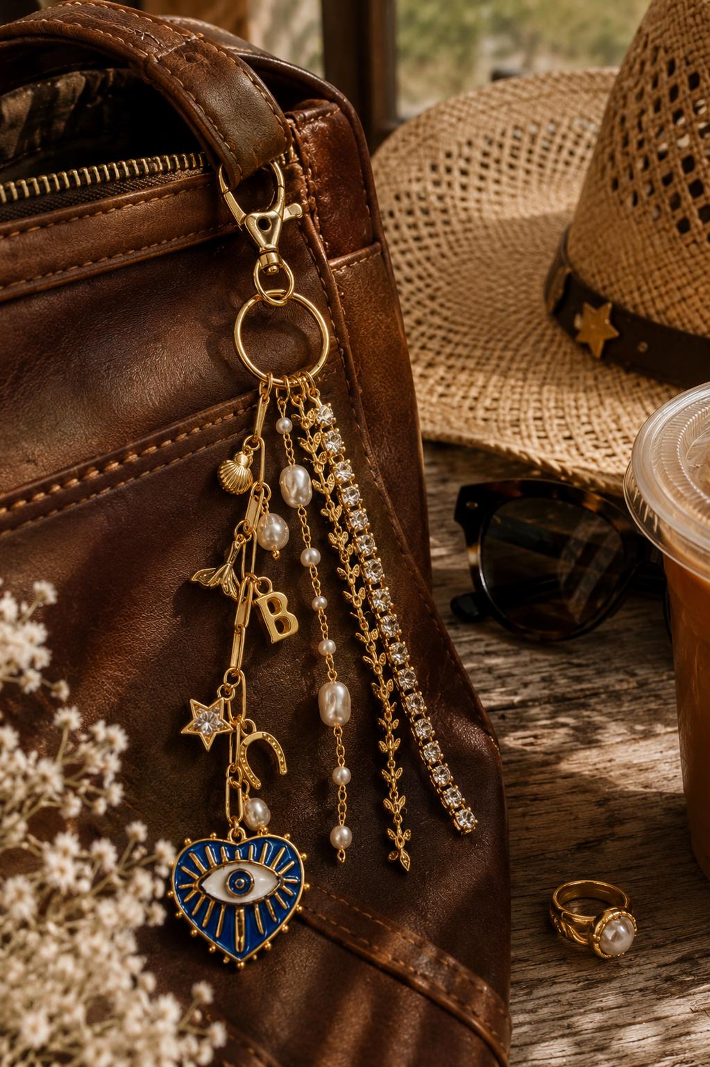 Build Your Own Western Keychain, Custom Cowgirl Bag Accessory, Personalized Rodeo Purse Charm, Monogrammed Initial Gift for H