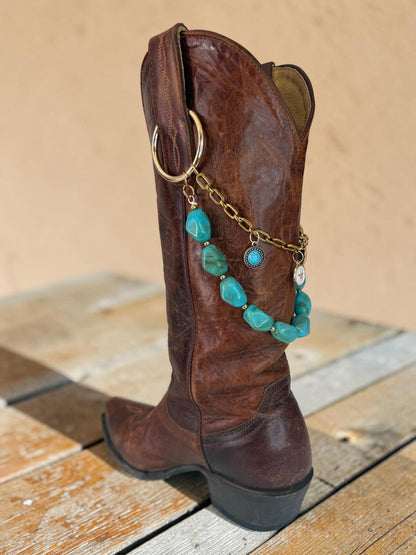 Turquoise Boot Chain | Western Boot Charm | Coastal Cowgirl Jewelry | Cowgirl Gift for Her | Boot Accessory