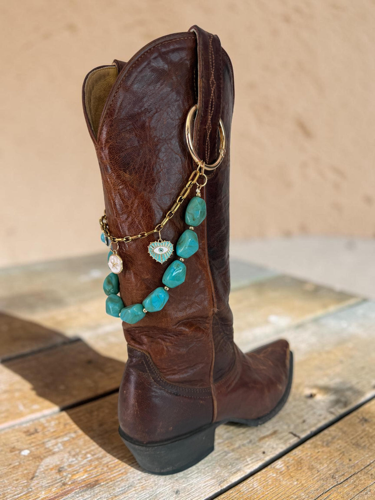 Turquoise Boot Chain | Western Boot Charm | Coastal Cowgirl Jewelry | Cowgirl Gift for Her | Boot Accessory