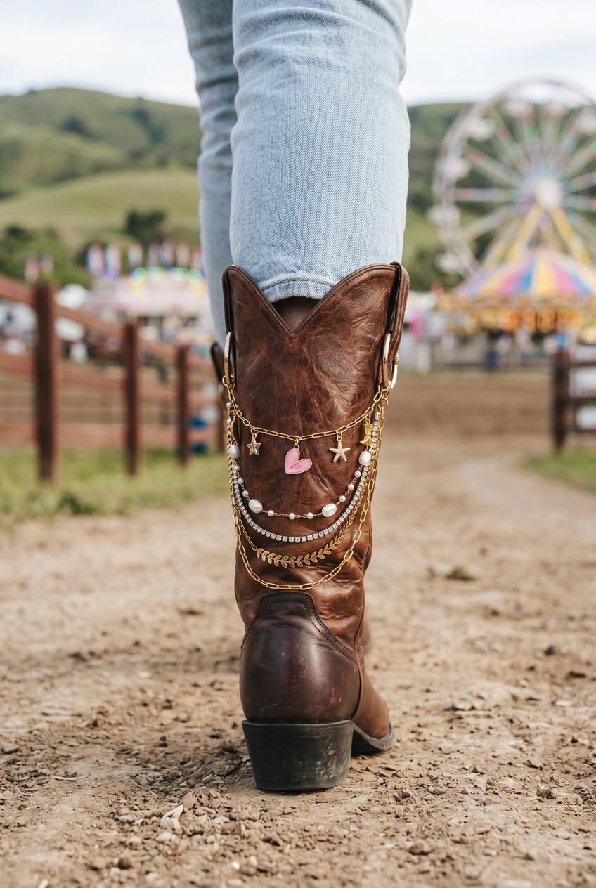 Custom Boot Chain | Choose Your Charms | Western Boot Jewelry | Coastal Cowgirl Accessory | Cowgirl Gift