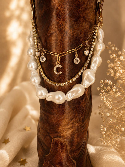 Personalized Bridal Boot Chain | Pearl Cowboy Boot Jewelry | Wedding Boot Charm | Western Bride Gift | Nashville Bachelorette