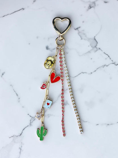 Build Your Own Western Keychain, Custom Cowgirl Bag Accessory, Personalized Rodeo Purse Charm, Monogrammed Initial Gift for H