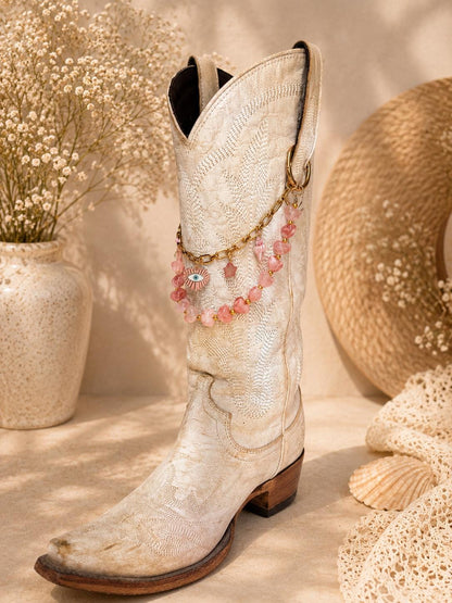 Pink Boot Chain | Western Boot Charm | Coastal Cowgirl Jewelry | Cowgirl Gift for Her | Country Concert Accessory