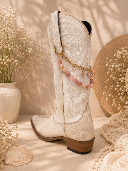 Pink Boot Chain | Western Boot Charm | Coastal Cowgirl Jewelry | Cowgirl Gift for Her | Country Concert Accessory