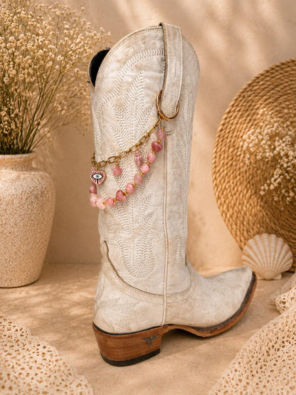 Pink Boot Chain | Western Boot Charm | Coastal Cowgirl Jewelry | Cowgirl Gift for Her | Country Concert Accessory