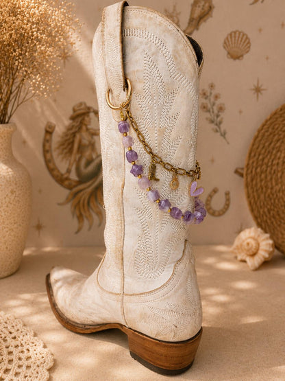 Purple Western Boot Chain | Western Boot Charm | Coastal Cowgirl Jewelry | Country Concert Accessory | Cowgirl Gift