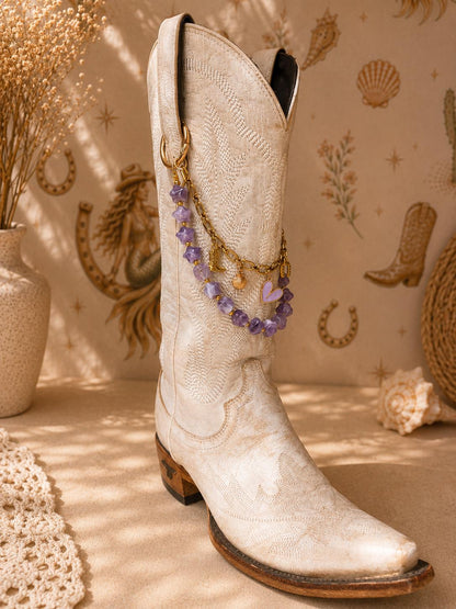 Purple Western Boot Chain | Western Boot Charm | Coastal Cowgirl Jewelry | Country Concert Accessory | Cowgirl Gift