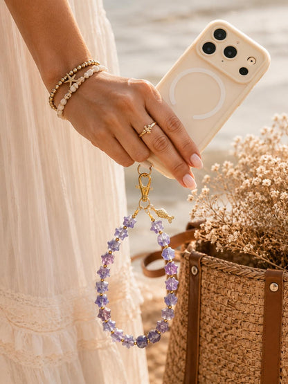 Personalized Phone Wristlet | Beaded Phone Charm | Custom Phone Strap | Cute Phone Accessory | Gift for Her