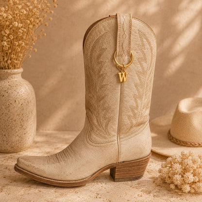 Personalized Cowboy Boot Bling Jewelry, Custom Monogram Country Charms, Western Initial Accessory, Concert Cowgirl Gift for H
