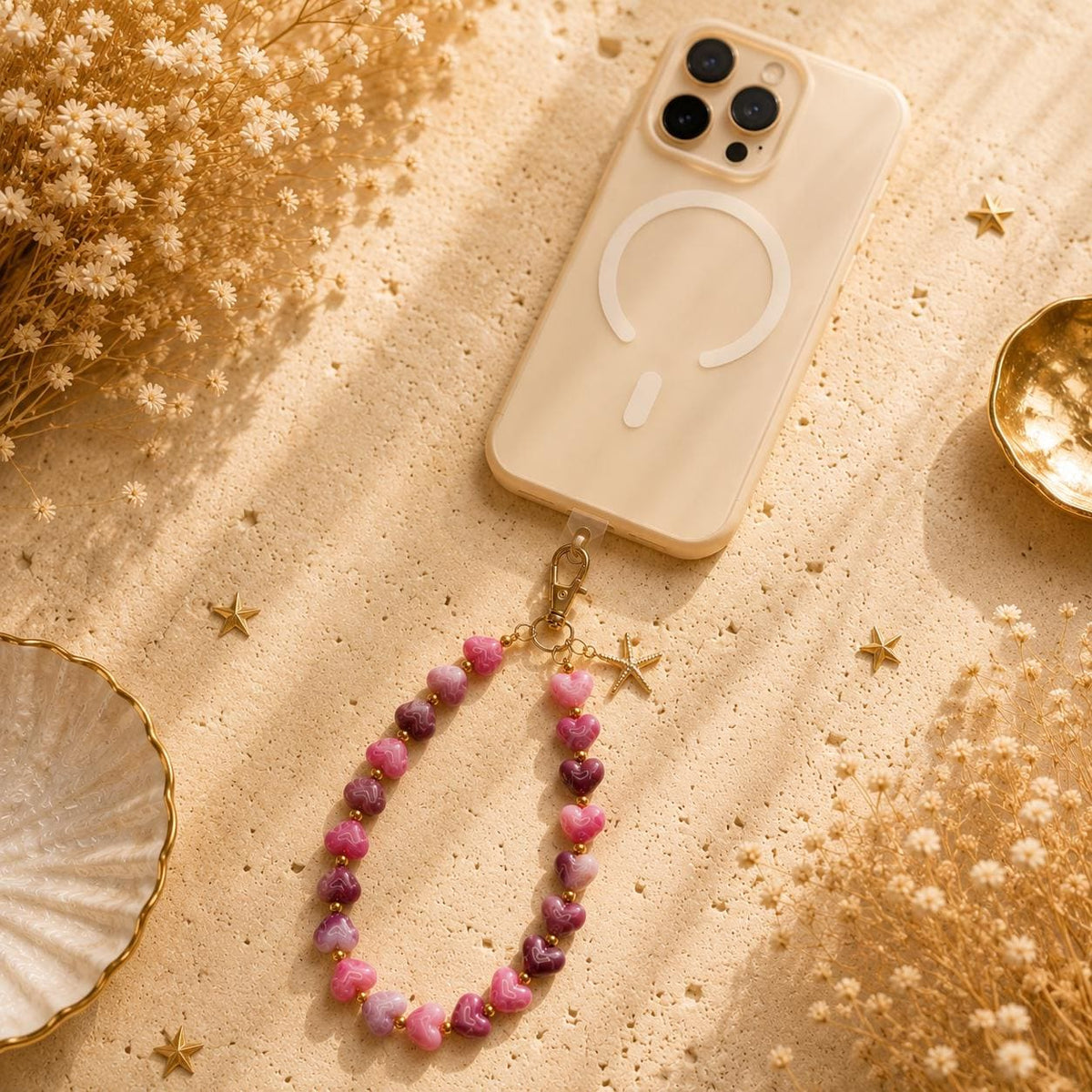Personalized Phone Wristlet | Beaded Phone Charm | Custom Phone Strap | Cute Phone Accessory | Gift for Her