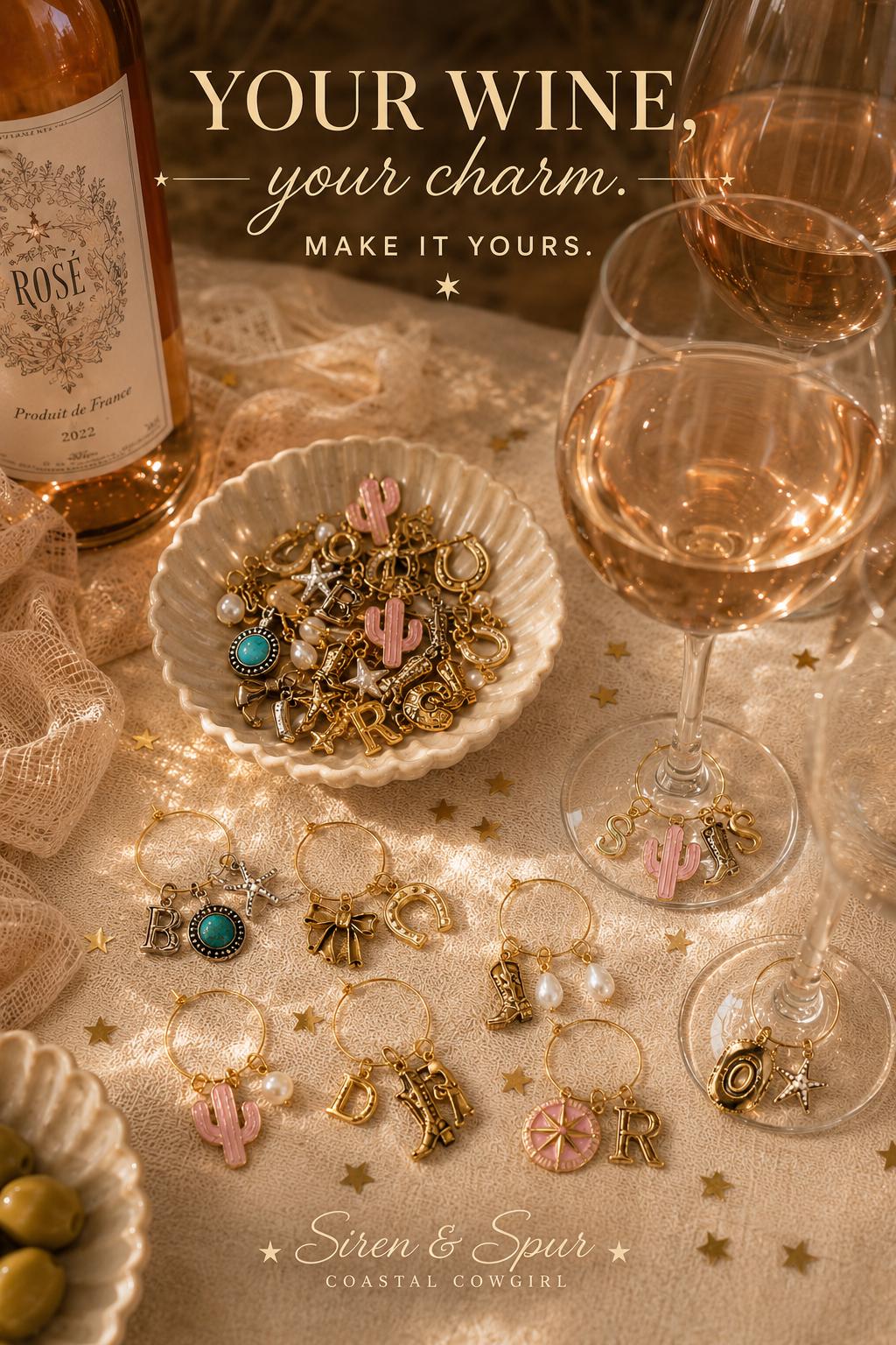 Build Your Own Wine Charms, Custom Wine Glass Charms, Personalized Drink Markers, Wine Charm Set, Girls Night Gift, Hostess Gift