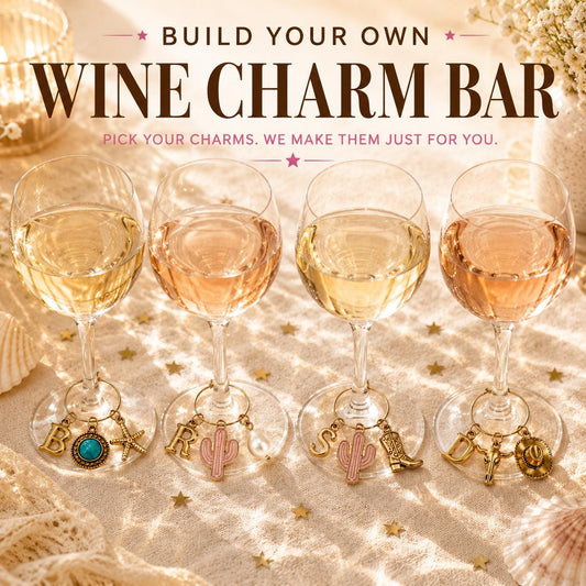 Build Your Own Wine Charms, Custom Wine Glass Charms, Personalized Drink Markers, Wine Charm Set, Girls Night Gift, Hostess G