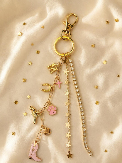 Build Your Own Western Keychain, Custom Cowgirl Bag Accessory, Personalized Rodeo Purse Charm, Monogrammed Initial Gift for H