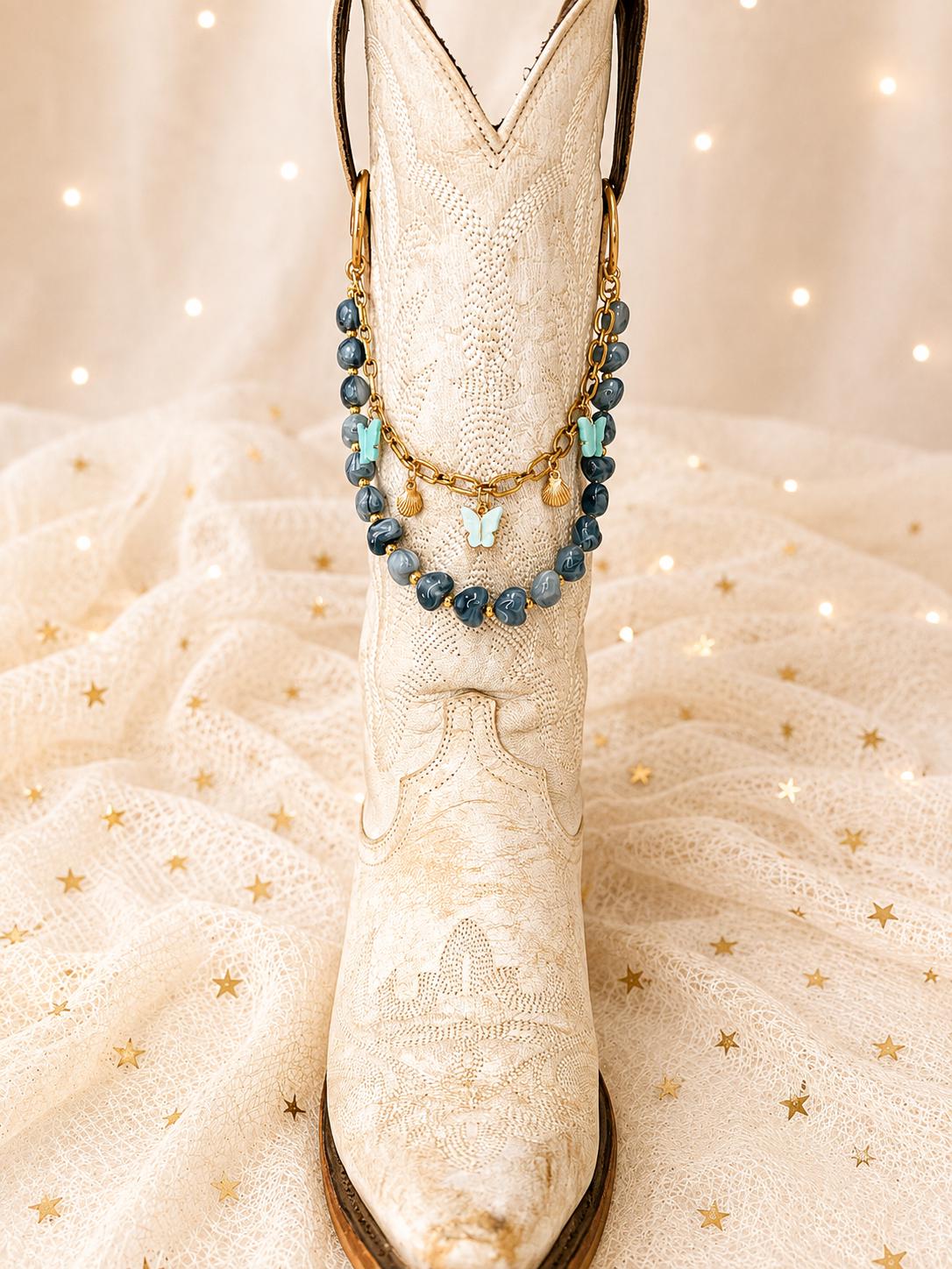 Western Boot Chain | Cowgirl Boot Jewelry | Gold Tone Boot Accessory | Country Concert Outfit