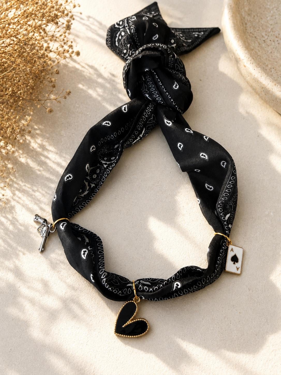 Custom Bandana Necklace, Western Charm Necklace, Build Your Own Cowgirl Jewelry, Personalized Rodeo Necklace, Country Concert Jewelry