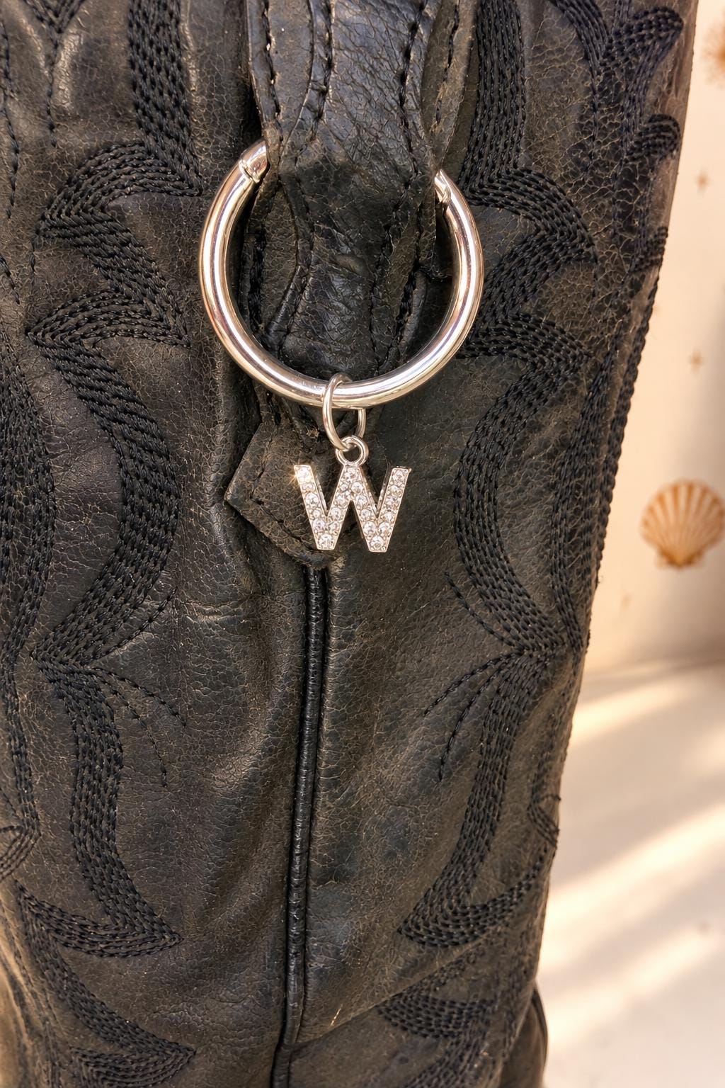 Personalized Cowboy Boot Bling Jewelry, Custom Monogram Country Charms, Western Initial Accessory, Concert Cowgirl Gift for Her